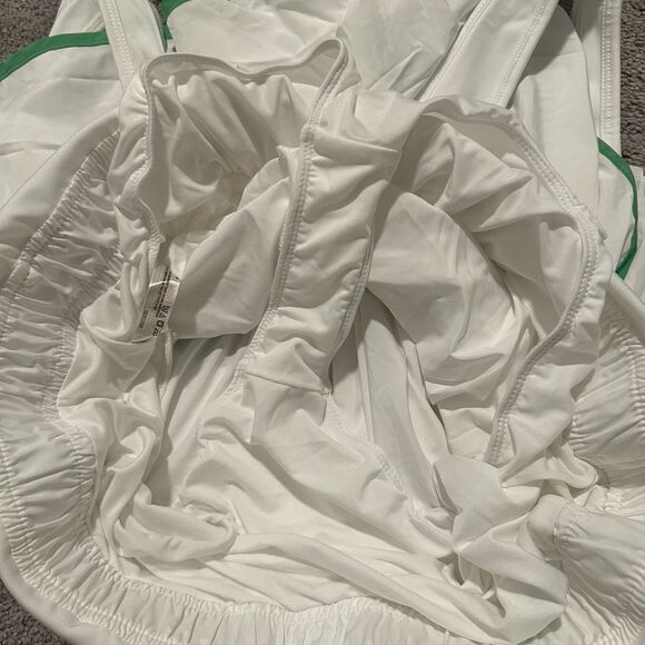 FP Movement Easy Tiger Shortsie Romper Tennis Pickleball Boho White Green XL - Picture 11 of 11